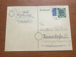 SCH3613 BRD Ganzsache Stationery Entier Postal P 12II Von Wissen/Sieg - Postcards - Used