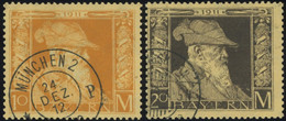 BAYERN 90/1I O, 1911, 10 Und 20 M. Luitpold, Type I, 2 Prachtwerte, Mi. 125.- - Bavaria
