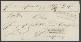 BRAUNSCHWEIG STADTOLDENDORF, R1 Auf Paketbegleitbrief (1863) Nach Braunschweig, Taxquadrat-Zettel, Pracht - Prephilately