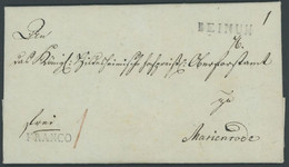 HANNOVER BEINUM, L1 Auf Brief (1820) Mit Inhalt Nach Marienrode, L1 FRANCO, Pracht - Prephilately