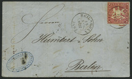 WÜRTTEMBERG 19ya BRIEF, 1862, 9 Kr. Karmin, Dünnes Papier, Kleine Zahnmängel, Auf Brief Von HEILBRONN Nach Belin, Feinst - Other & Unclassified