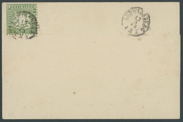 WÜRTTEMBERG 25b BRIEF, 1863, 1 Kr. Grün Auf Streifbandteil (ohne Anschrift), K3 LUDWIGSBURG, Kleiner Zahnfehler Sonst Pr - Other & Unclassified