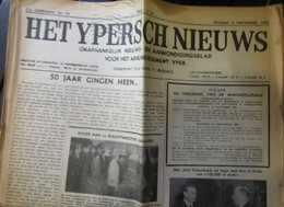 Het Ypersch Nieuws - 8 November 1968 - Herdenkingen WO 1 - War 1914-18