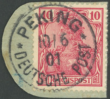 DP CHINA P Vc BrfStk, Petschili: 1901, 10 Pf. Reichspost, Stempel PEKING 10.6.01, Pracht, Gepr. Bothe - China (offices)