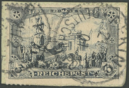 DP CHINA P VlII O, Petschili: 1901, 3 M. Reichspost, Type II, Stempel PEKING 21.02.01 Auf Knappem Postabschnitt, Rechte  - China (offices)