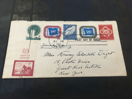 (5 D 18) 1951 - United Nations FDC Cover Posted To New York City - Lettres & Documents