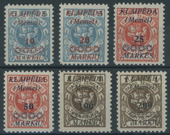 MEMELGEBIET 135-40 **, 1923, Staatsdruckerei Kowno, Postfrischer Prachtsatz, Mi. 220.- - Klaipeda 1923