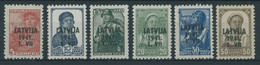 LETTLAND 1-6 **, 1941, Freimarken, Postfrischer Prachtsatz, Mi. 100.- - Occupation 1938-45