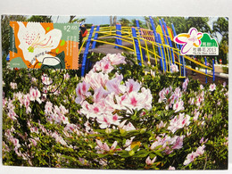 Flower, Rhododendron Hongkongense, $2.6 Stamp, Ma On Shan Azalea Festival Postcard, Maximum Card - Tarjetas – Máxima