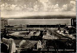 22858 - Italien - Rom , Stazione Termini E Piazza Cinquecento - Gelaufen 1953 - Stazione Termini