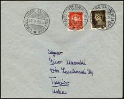 MILITÄRPOST 301,358 BRIEF, 1935, 10 C. Dunkelbraun Und 2 C. Orangerot Mit K2 COMMANDO TRUPPE ITALIANE NELLA SAAR Auf Fel - Military Mail (PM)