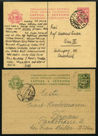 LETTLAND P 6/7 BRIEF, 1929, 10 Und 20 S. Landeswappen, P7 Nach Wien, 2 Prachtkarten - Latvia