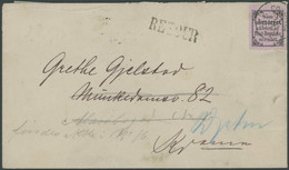 RETOURMARKEN R Ib BRIEF, 1872, Inschrift Som Ubesörget Schwarz Auf Rosa Auf Retourumschlag Aus CHRISTIANIA, Pracht, Foto - Other & Unclassified