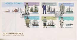 Ross Dependency 1995 Antarctic Explorers 6v  FDC  (ROF164) - Unused Stamps