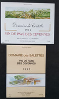 Lot De 2 Etiquettes De VIN De PAYS Des CEVENNES   (Languedoc Roussillon) /ES35 - Languedoc-Roussillon