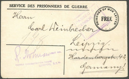 AUSTRALIEN 1915/18, Kriegsgefangenen POW-Kuvert Mit L3 GERMAN CONCENTRATION CAMP Und Zensur-R2 Nach Leipzig, Pracht - Autres & Non Classés