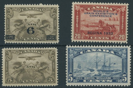 KANADA 127,169,173/4 **, 1928-33, 4 Verschiedene Postfrische Werte, Pracht - Unused Stamps