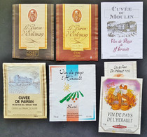 Lot De 11 Etiquettes De Vin - VIN De PAYS De L'HERAULT  ** Voir 2 Scans **   Languedoc-Roussillon  /ES25 - Languedoc-Roussillon