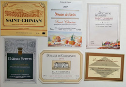 Lot De 6 Etiquettes De Vin - SAINT-CHINIAN  -  Hérault  /ES23 - Languedoc-Roussillon