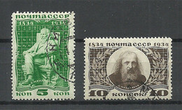 RUSSLAND RUSSIA 1934 Michel 476 - 477 O Mendelejew - Usados