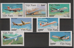 Vietnam 1992 Avions Concorde 1279-85, 7 Val ** Non Dentelées MNH Imperforated - Vietnam