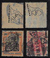 Germany 2 Stamp Perfin F Into Flag By Augusto Constantino Freitas from Hamburg Import Export Company Lochung Perfore - Ongebruikt