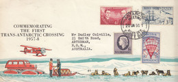 Ross Dependency 1958 Commemorating 1st Trans-Antarctic Crossing Cover Ca Scott Base 20 JA 58 (ROF170) - Cartas & Documentos