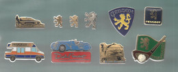 PINS PIN'S AUTO PEUGEOT 712 AUTOMOBILE 402 DARL'MAT ASSISTANCE GOLF LOGO CAMIONETTE LOT 10 PINS TOUS DIFFERENTS - Peugeot