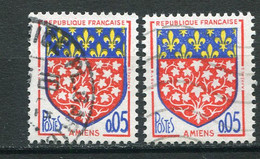22906 FRANCE N°1352c°(Yvert) 5c. Amoiries D'Amiens : Reentry Des Chiffres Et De Postes + Normal 1962-65 TB - Used Stamps