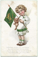 CPA  St Patrick - Garçonnet Drapeau Erin Go Bragh  N°51 - St Patrick Loved The Children - Saint-Patrick