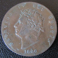Great-Britain - Monnaie 1/2 Penny George IV 1826 - C. 1/2 Penny