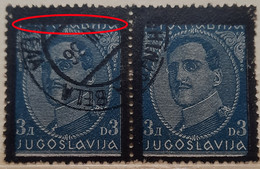 KING ALEXANDER-3 D-PAIR-BLACK OVERPRINT-ERROR-POSTMARK BOHINJSKA BELA-RARE-SLOVENIA-YUGOSLAVIA-1934 - Imperforates, Proofs & Errors