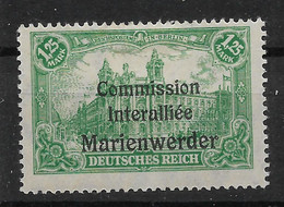 Deutsches Reich,   Ungebrauchter Wert Der Kontrollrats-Ausgabe Für Allenstein Vom 12. April 1920 - Sectores De Coordinación