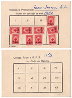 CRUCEA ROSIE / CROIX ROUGE / RED CROSS - DUES TICKET - 9 TIMBRES : 50 BANI / 10 LEI - 1952 / 1953 - CINDERELLA (ai406) - Steuermarken