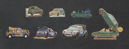 PINS PIN'S AUTO PEUGEOT 715 AUTOMOBILE COURSES 205 RALLYE RAID DAKAR RG ROLLAND GAROS TENNIS LOT 7 PINS DONT 1 AB ARTHUS - Peugeot