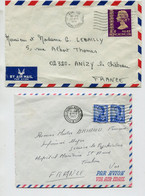 HONG KONG 1963/ 1979 - 2 Lettres Avec Affranchissement Sur Lettre Par Avion - Other & Unclassified