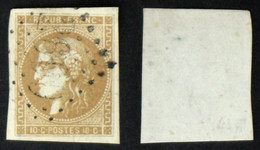 N° 43A 10c Bistre-jaune TB Oblit Cote 90€ - 1870 Emission De Bordeaux