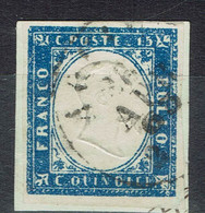 Italie - 1863 - N° 10 Oblitéré Sur Petit Fragment. - Oblitérés