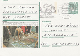H 839) BRD  4170 GELDERN Straßenmaler, Malerei In Der Stadt 1993      BiPo Mit Passendem Ortsstempel - Cartes Postales Illustrées - Oblitérées