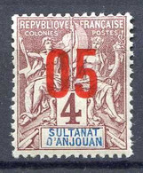 ANJOUAN -- N° 21 * NEUF Ch. - Unused Stamps