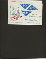 ALLEMAGNE ORIENTALE -LETTRE AFFRANCHIE SERIE 748 A 750 -  ANNEE 1964 - Storia Postale