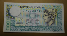 Italy Banknotes 500 Lire Mercurio Vf/ef - 5000 Lire