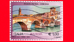 ITALIA - Usato - 2018 - Europa - Ponte Pietra - Verona - 1.00 - 2011-20: Afgestempeld
