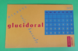 Buvard 815 CALENDRIER - Laboratoire - GLUCIDORAL - Etat D'usage : Voir Photos - 21 X 13.5 Cm Fermé Environ- JUIN 1957 - Produits Pharmaceutiques