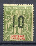 ANJOUAN -- N° 30 * NEUF Ch. - Unused Stamps