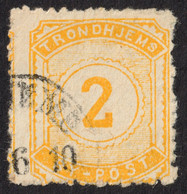 Trondheim NORWAY 1870 PARCEL PACKET Tax Revenue Stamp TRONDHJEM - Local BT POST - Used - Paquetes Postales