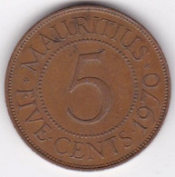 Ile Maurice , 5 Cents 1964 , Elizabeth II, KM# 34 - Maurice