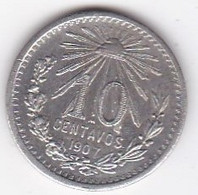 Mexique 10 Centavos 1907 , En Argent , KM# 428 , SUP/XF - Mexique