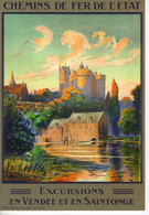 Chateau De Montreuil-Bellay - Chemin De Fer De L'Etat - Publicité Vendée Et Saintonge - Artiste: E.Couronneau - CPM - Montreuil Bellay