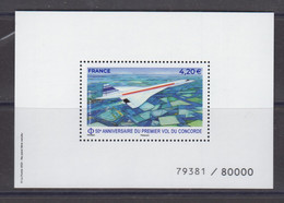 3.- FRANCE 2019 NUMERATED MINIATURE SHEET 50 ANNIVERSARY OF FIRST FLIGHT CONCORDE - Concorde